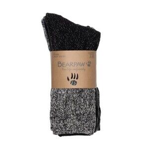 BEARPAW Women's Boot Sock 6-pair Fits Shoe Size 4-10 Super Soft Mid-Calf Black
